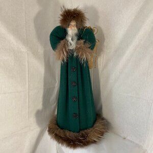 St Nicolas Figure Vintage Fur Felt Santa Holidays European Handmade Christmas